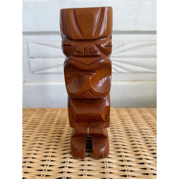 Vintage 60's Milo Wood Hawaii Carved Wood Tiki Sculpture 9" - Picture 9 of 9